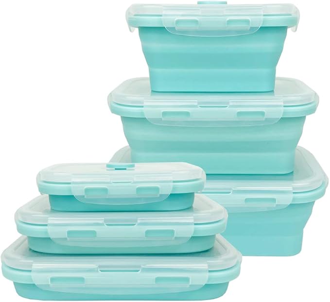CARTINTS Silicone Collapsible Food Storage Containers-Prep/Storage Bowls