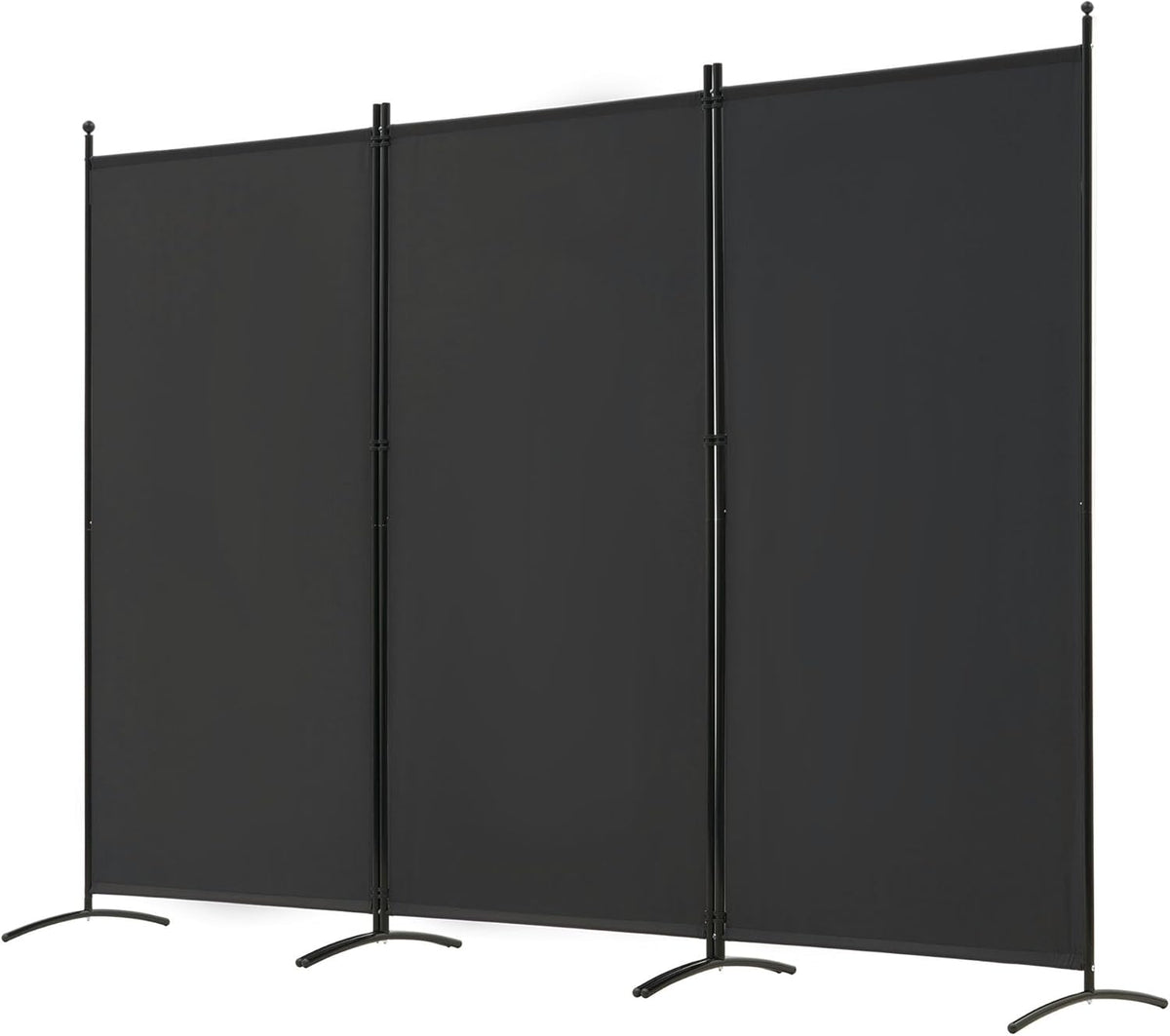 Spurgehom 3 Panel Room Divider Folding Partition Privacy Screens, Freestanding Fabric Room Panel Portable Room Partition Wall Dividers for Home Office Restaurant, 102" W X 71" H (Black)