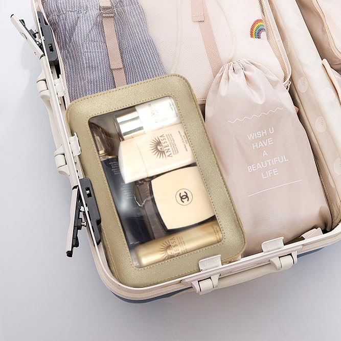 LETGO Clear Makeup Bags, TSA Approved Toiletry Bag