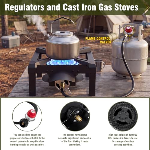 BESTFIRE Propane Burner 100K BTU for Outdoor Cooking