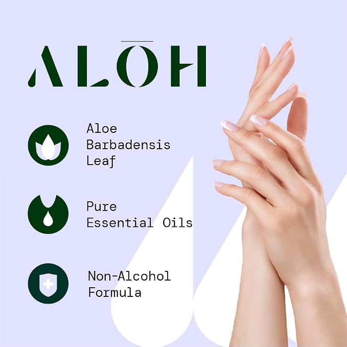 ALŌH Lavender Rosewood + Aloe Sanitizing Hand Wipes