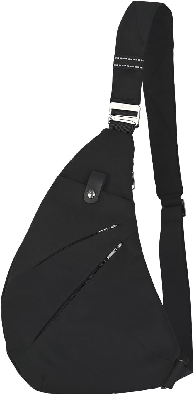 Light And Slim Crossbody Sling Bag Unisex Water Resistant Anti-Theft Shoulder