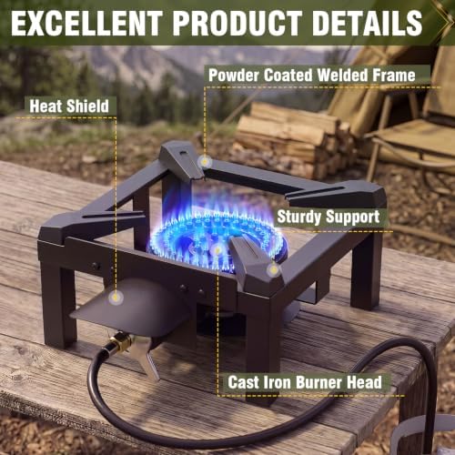 BESTFIRE Propane Burner 100K BTU for Outdoor Cooking