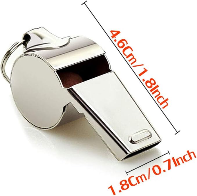 Whistle, 2 Pack Stainless Steel Sports Whistles