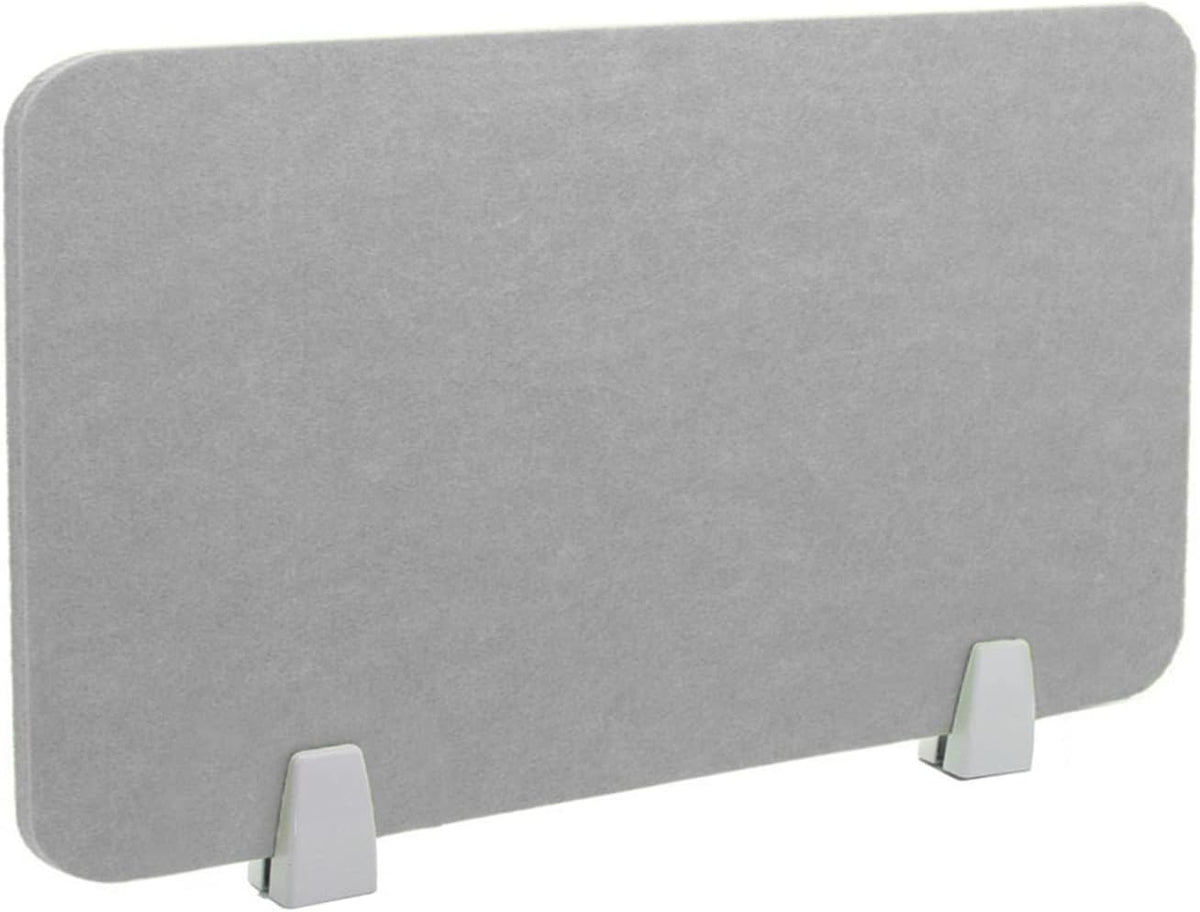 Icegrey Acoustic Desk Divider Privacy Panel Removable Sound Absorbing Desk Partition Board with 2 Clips for Student Call Centers Offices Braries Classrooms Library, Light Grey, 39x11.7