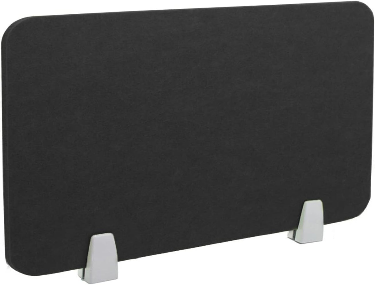 Icegrey Acoustic Desk Divider Privacy Panel Removable Sound Absorbing Desk Partition Board with 2 Clips for Student Call Centers Offices Braries Classrooms Library, Black, 19.5x11.7
