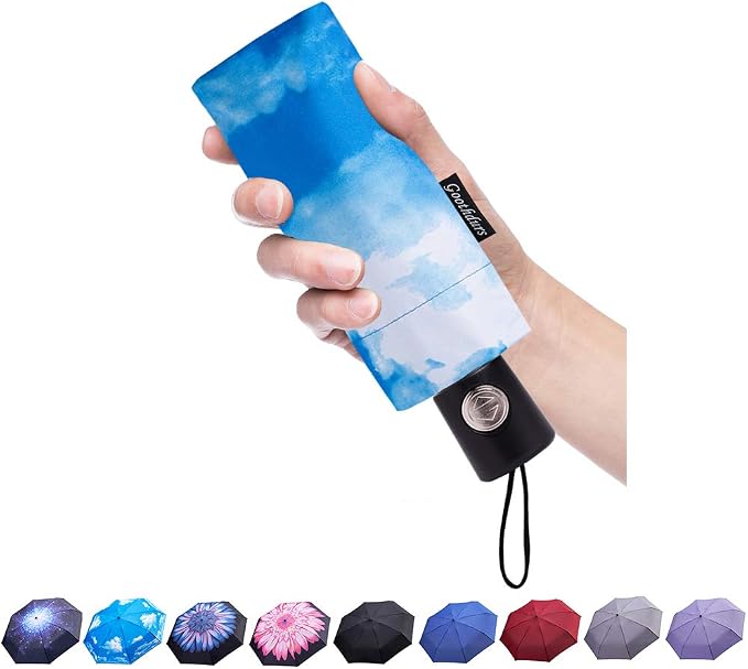 Goothdurs Automatic Mini Travel Windproof Umbrella Compact Auto Open/Close