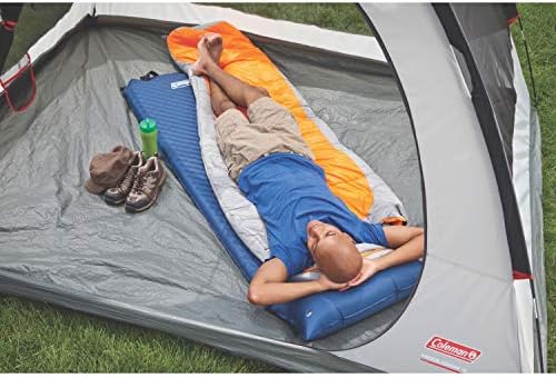 Coleman Self-Inflating Sleeping Pad with Pillow, Lightweight Inflatable Camp Pad with Extra Support & Quick Deflation, No Air Pump Needed
