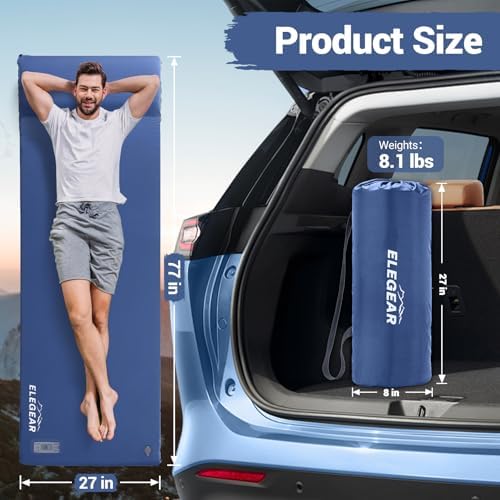 Elegear Self Inflating Sleeping Pad with Electric Pump Memory Foam 3.15"