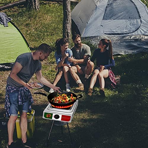 Vivicreate 10000 BTU Single Burner Propane Gas Stove Outdoor Camping Cooker Portable Stainless Steel Cooktop with Hose for BBQ Frying Boiling High BTU Estufa Portátil Fogón de Gas
