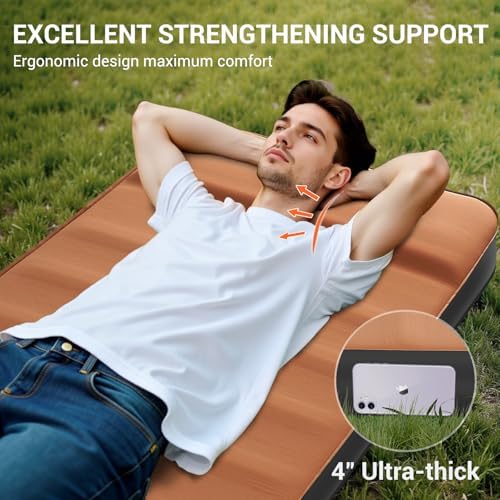 Elegear Air & Foam Self Inflating Sleeping Pad 4" Built-in Electric Pump