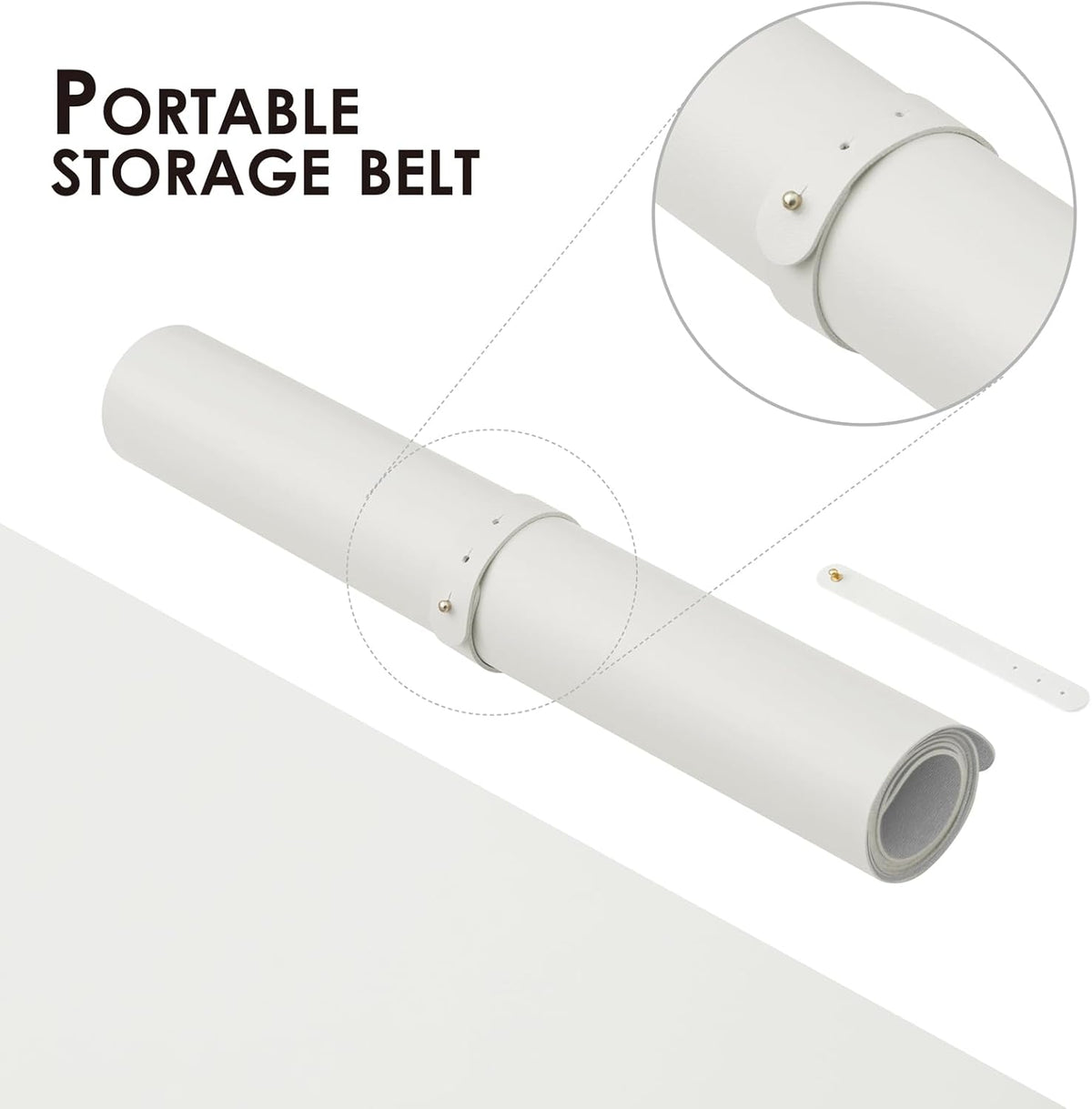 Large Desk Mat - 47.2"x 17" Non-Slip PU Desk Pad for Office and Home - Ideal for Large Mouse Pad and Desk Mats on Top of Desks(White)