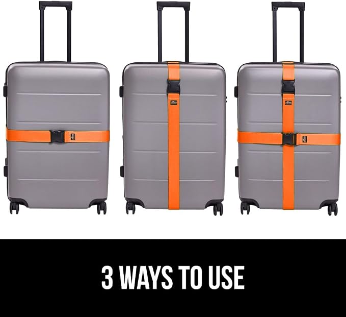 GORILLA GRIP Heavy Duty Adjustable Luggage Straps