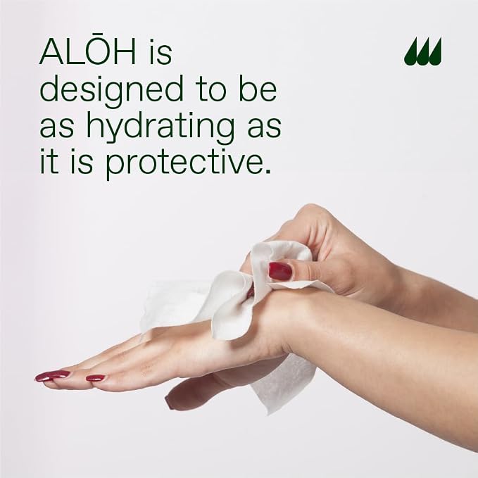ALŌH Peppermint Eucalyptus + Aloe Sanitizing Hand Wipes