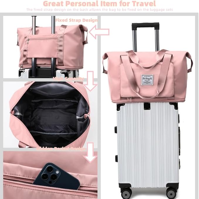 Large Capacity Foldable Travel Bag, Expandable lightweight Carry on Bag