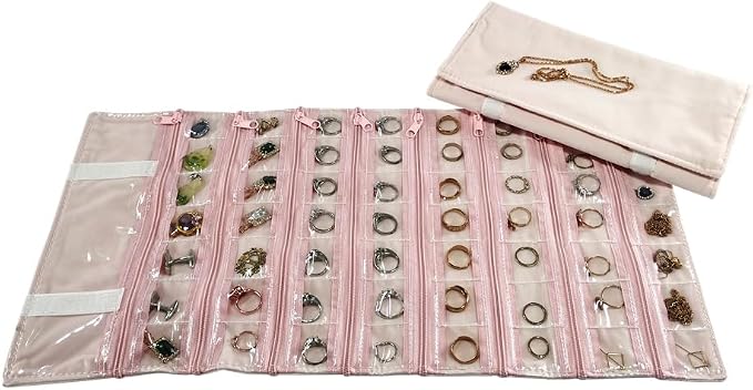 Travel Jewelry Roll Bag Portable Organizer Pouch
