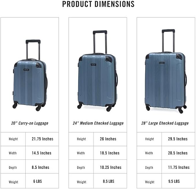 Kenneth Cole REACTION Out of Bounds Lightweight Hardshell 4-Wheel Spinner