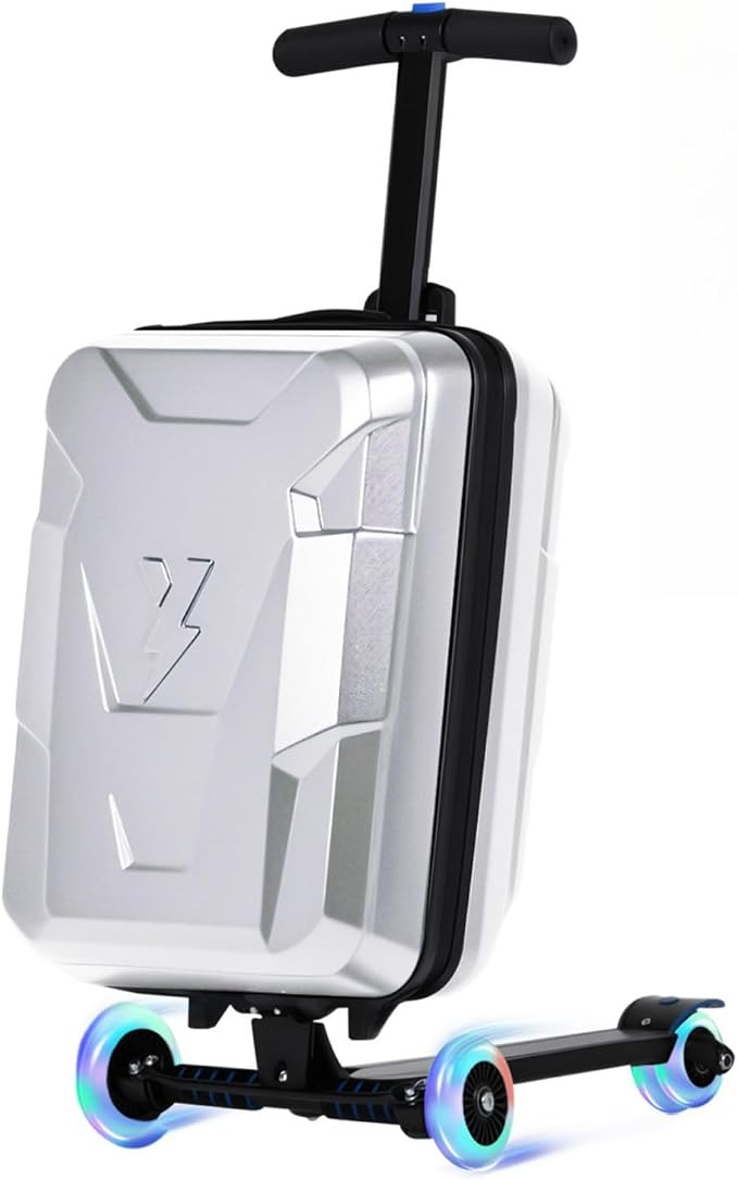 Scooter Suitcase for Kids & Adults, Foldable Carry On Travel Luggage, Hardside