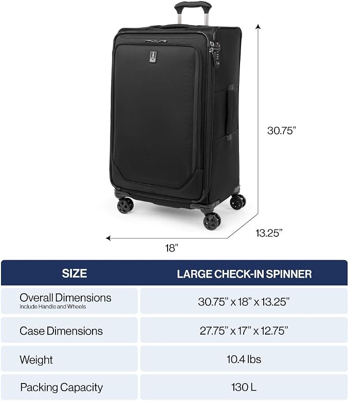 Travelpro Crew Classic Lightweight Softside Expandable Checked Luggage