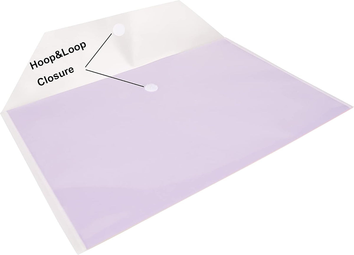 11 x 17 Clear Large Plastic Envelopes Document File Storage Holder 10 Pack Hook Loop Closure