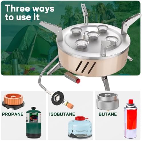 5 Burner Portable Propane Camping Stove