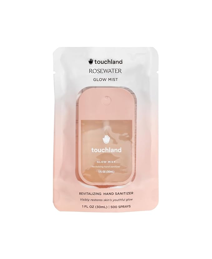Touchland Glow Mist Revitalizing Hand Sanitizer Spray, Rosewater scented