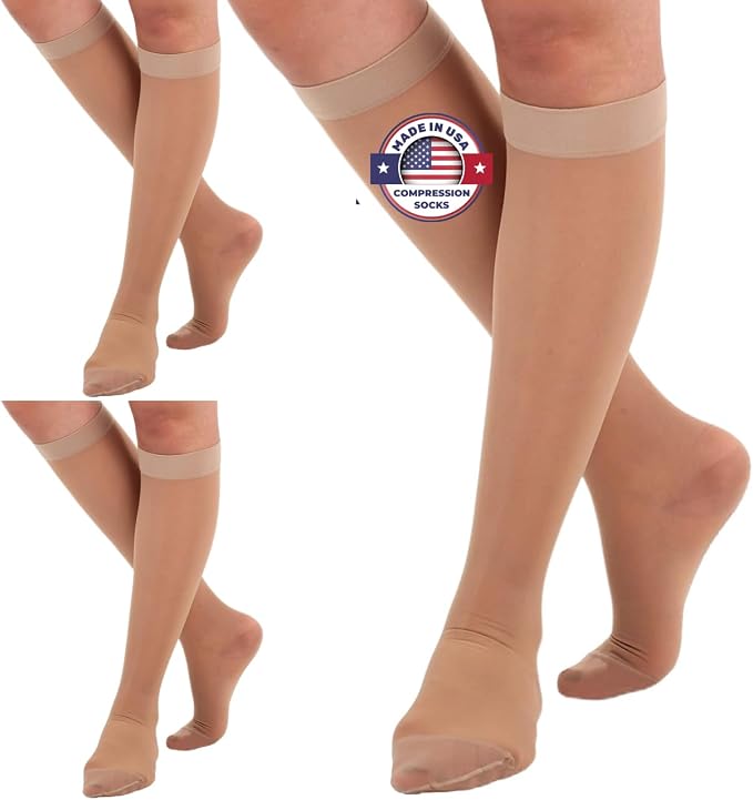 Made in USA - Sheer Compression Socks