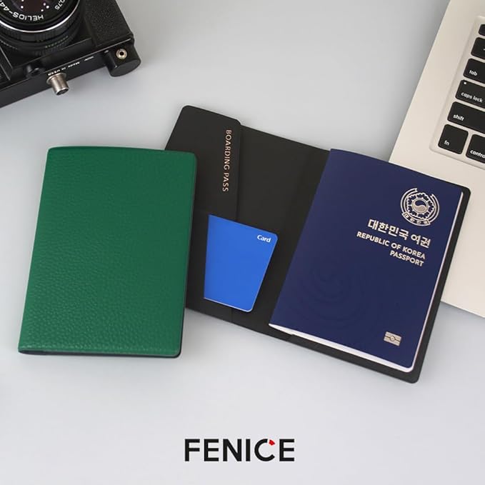 Fenice Classic Passport Cover Holder Wallet Case