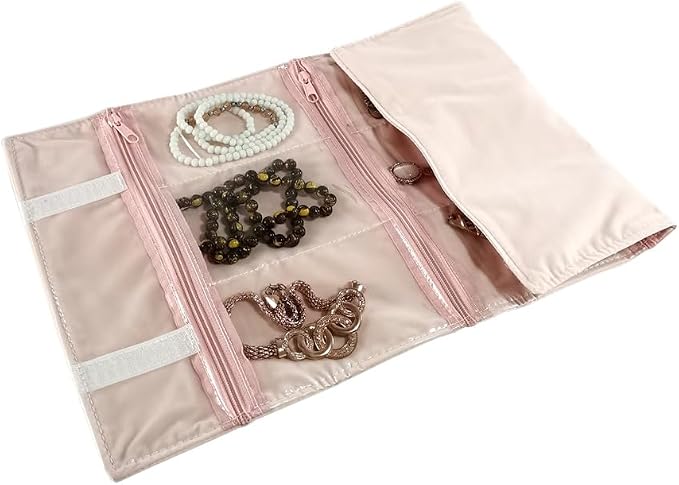 Travel Jewelry Roll Bag Portable Organizer Pouch