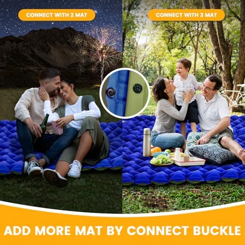 4-Inch Inflatable Camping Sleeping Pad with Foot Pump