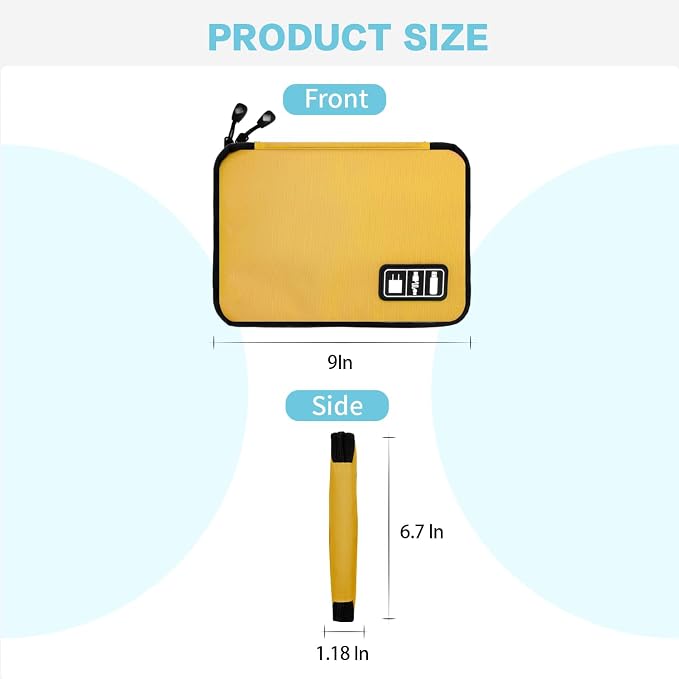 Electronics Travel Organizer, Portable Waterproof Electronic Travel Storage Bag
