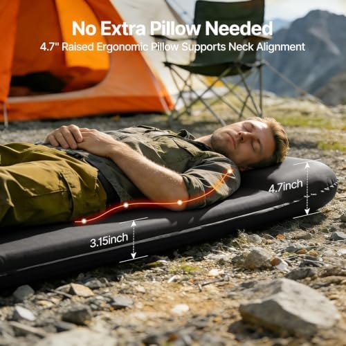 OGERY Self-Inflating Sleeping Pad, 3" Memory Foam Camping Mattress