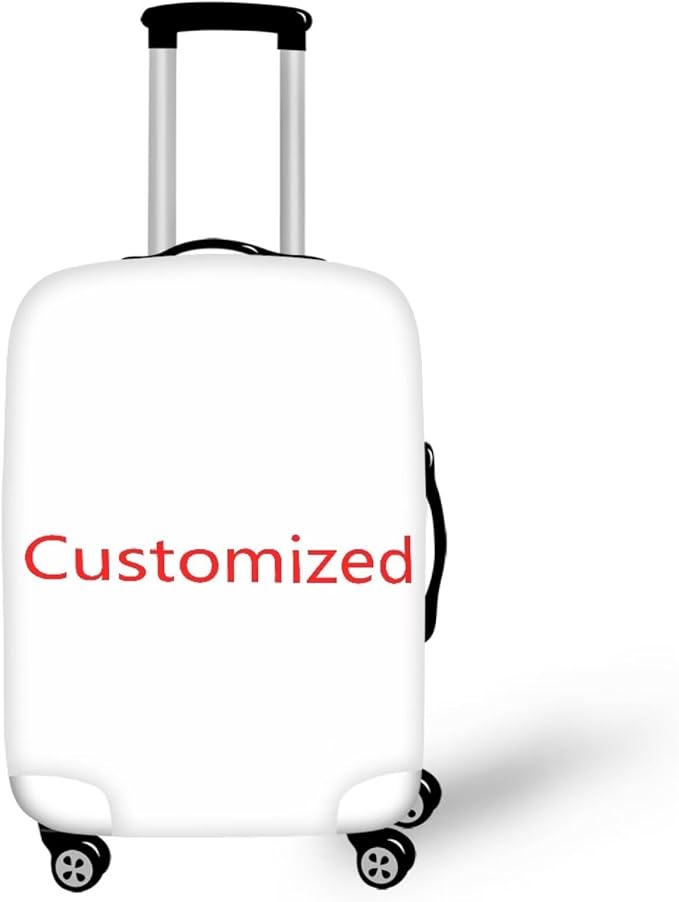 Customized Travel Luggage Covers Anti Scratch Thick Personalized Suitcase Case