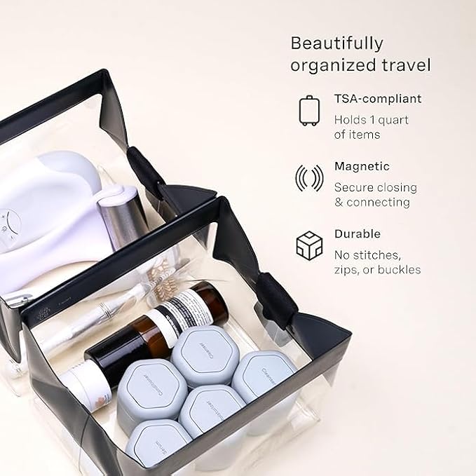 Cadence Parcel - Clear Kit - Durable and Leak-Resistant Travel Toiletry Kit -