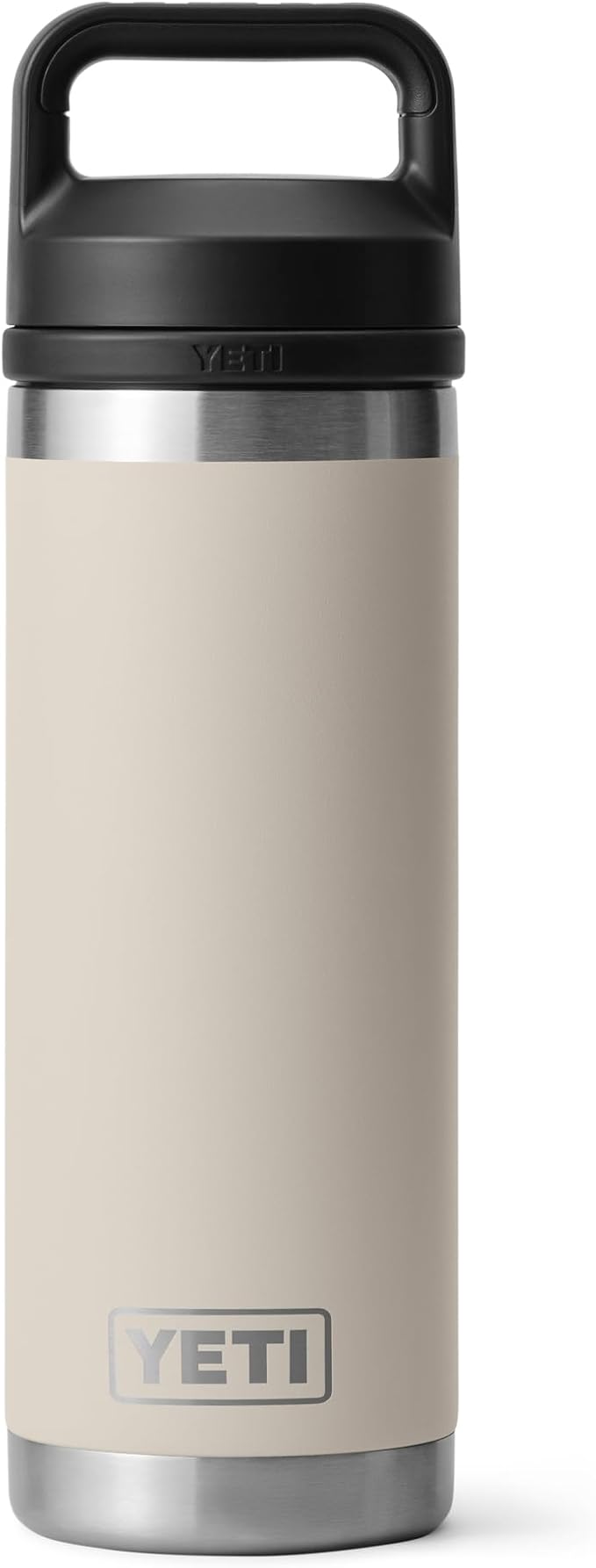 YETI Rambler 18 oz Bottle, Leakproof, Vacuum Insulated, Stainless Steel with Chug Cap, Cape Taupe