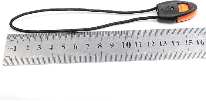 5 Pack Zipper Pull Whistles, Loud Emergency Survival Whistle