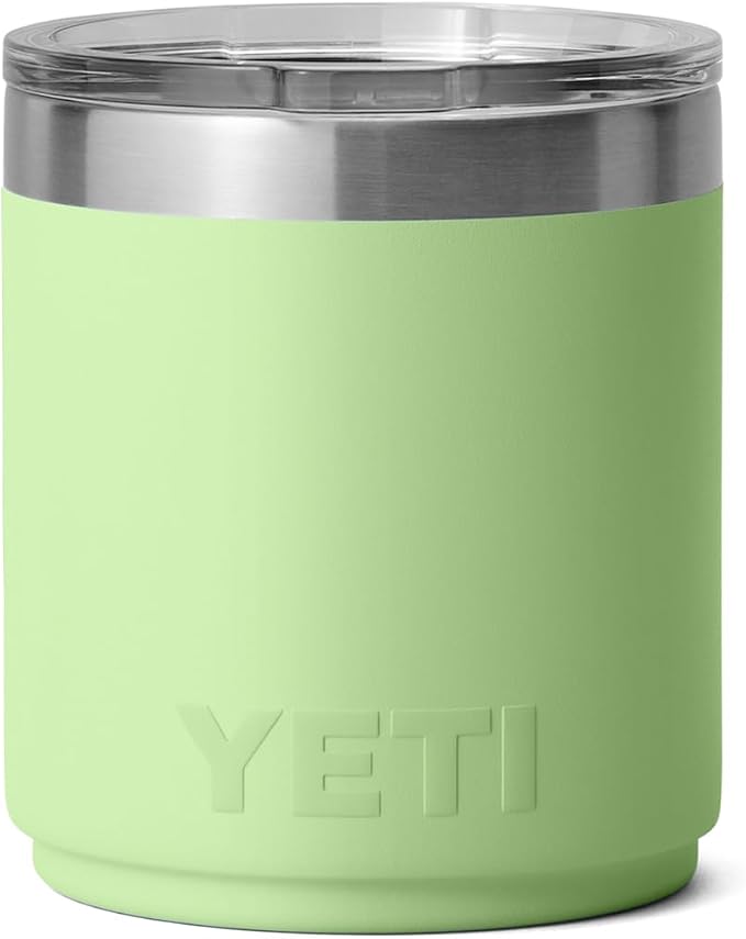YETI Rambler 10 oz Stackable Lowball 2.0, Vacuum Insulated, Stainless Steel with MagSlider Lid, Key Lime