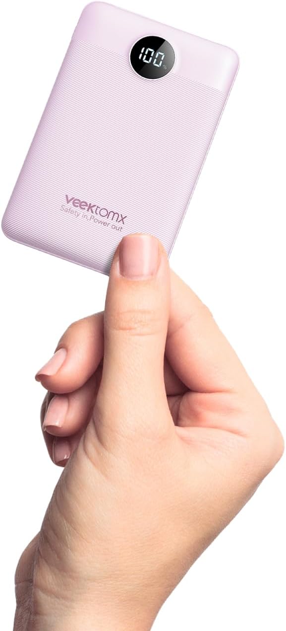 VEEKTOMX Small Portable Charger, Mini Power Bank 10000mAh, PD 22.5W Fast