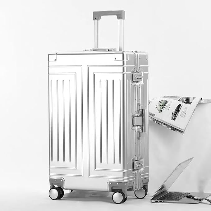 All Aluminum Carry On Luggage，Cut from Whole Aluminum Sheet，22x14x9 Airline