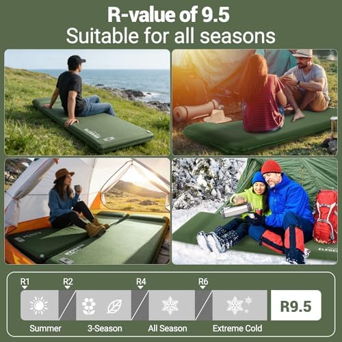 Elegear Self Inflating Sleeping Pad with Electric Pump Memory Foam 3.15"