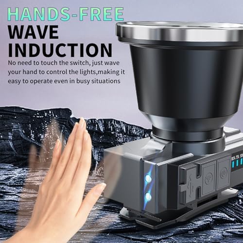 High Power LED Headlamp Separate Design Outdoor Headlamp Waterproof Rechargeable Long Range Headlamp Suitable for Camping Hiking Hunting
