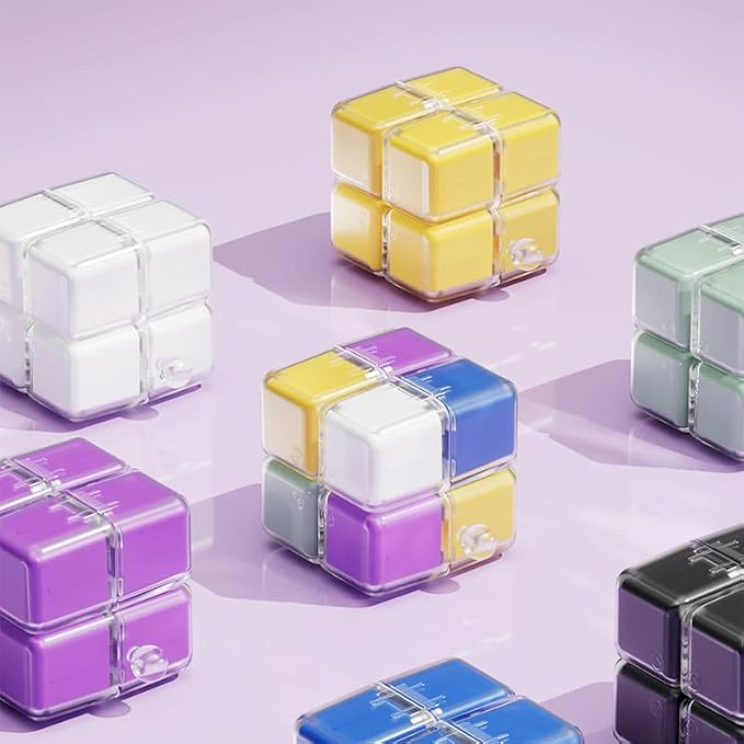 Travel Pill Organizer, Magnetic Cube Cute Pill Box, Pill Compact