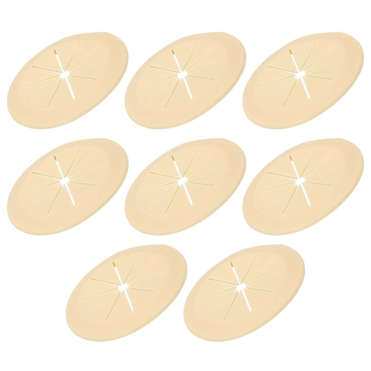 PATIKIL Desk Grommet 2-1/16", 8 Pcs Round Cable Grommet Cord Hole Cover with Adhesive Tape Flexible Table Wire Organizer for Office Home Table Countertop, Yellow