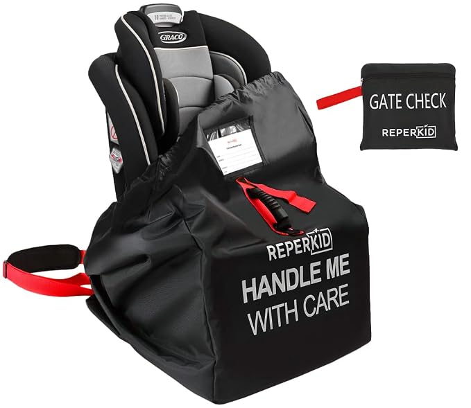 reperkid Car Seat Travel Bag for Airplane, Fits Most Convertible, Booster and