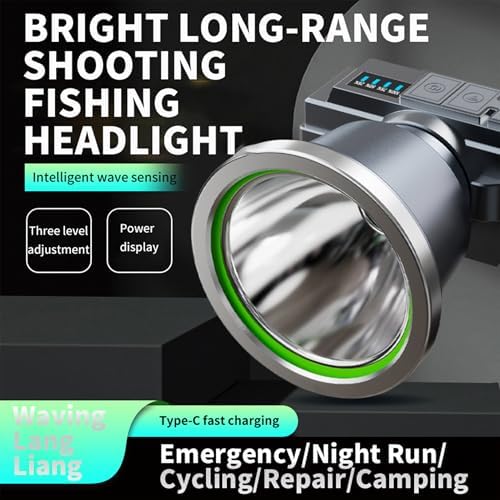 High Power LED Headlamp Separate Design Outdoor Headlamp Waterproof Rechargeable Long Range Headlamp Suitable for Camping Hiking Hunting