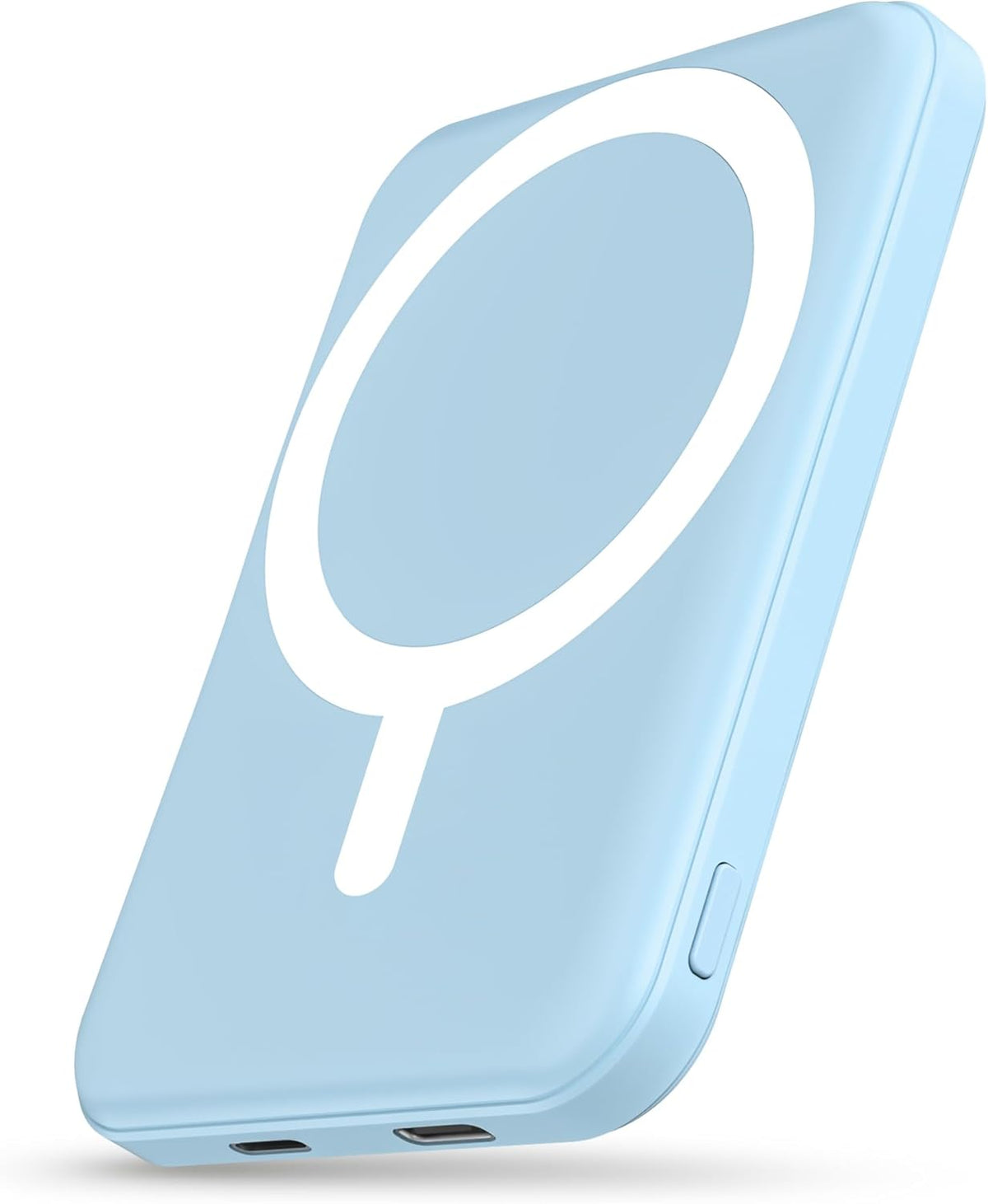 podoru for Magsafe Battery Pack, 5000mAh Magnetic Power Bank with Type-C Cable 20W PD Fast Charging Lighting Input Wireless Portable Charger for iPhone 17/16/15/14/13/12/ All Series-Sierra Blue