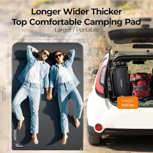 OGERY Self Inflating Sleeping Pad with Electric Pump, Memory Foam
