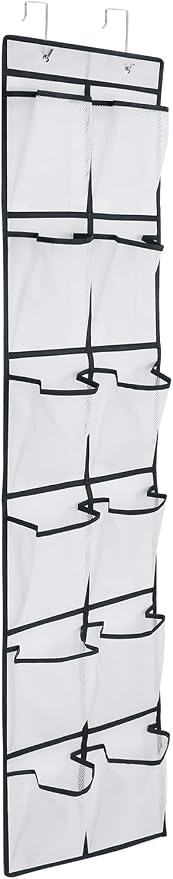 12 Large Pockets Over The Door Hanging Shoe Organizer