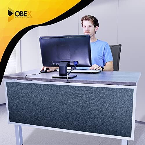 OBEX Acoustic Table Mounted Modesty Desk Privacy & Sound Absorbing Panel for Office Cubicles, 24" x 60", Graphite