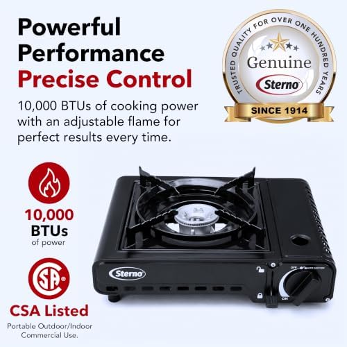 Sterno Portable Butane Stove with Carrying Case